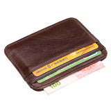 Lkblock New Arrival Thin Vintage Men's Genuine Leather Small Wallet Slim Credit Card Holder Money Bag ID Card Case Mini Purse For Male