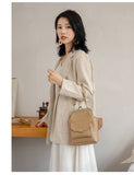 Lkblock women shoulder bags Korean style Metal Buckle clip Ladies Handbags PU Leather lady Sling bag female Crossbody Bag purses
