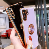 Lkblock Luxury Phone Case For Samsung Galaxy A52 A52S 5G A72 A53 S21 S22 Ultra S20 FE Note 20 9 S10 10 Plus A 53 Shell Cover Ring Holder