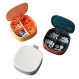Lkblock Portable Silicone Mini Dispensing Compartment Storage Box Medicine Pill Box Dispenser Medical Organizer Tablet Box