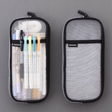 Lkblock Korean Fashion Transparent Pencil Case Pouches Simple Macaroon Large Capacity Pencil Bag Stationery Organizer Pencilcase Holder