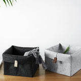 Lkblock 1pc Nordic Felt Storage Basket Living Room Tea Table Black Gray Sundries Storage Basket Cloth Felt Storage Box Bedroom Socks