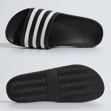 Lkblock Men's Summer New Casual Striped Beach Flip Flops Male Female Designer Shoes Indoor Couple Bathroom Sliders Big Size