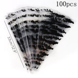 Lkblock 50/100pcs Plastic Bag DIY Candy Cone Birthday Party Decorations Kid Transprant Cookie Gift Bag Cellophane Packing Bags Christmas