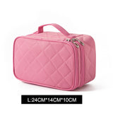 Lkblock Luxury Designer Women's Toiletry Cosmetic Bag Double Waterproof Beautician Make Up Bags Travel Essential Organizer Beauty Case