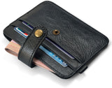 Lkblock Men Genuine Leather Slim Wallet Male Small Purse Mini Money Bag Walet Thin Portomonee carteras Man's Wallet Card Holder