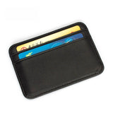 Lkblock New Slim 100% Sheepskin Genuine Leather Men's Wallet Male Thin Mini ID Credit Card Holder Small Cardholder Purse For Man