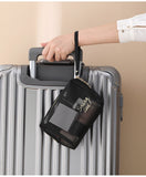 Lkblock 1Pc Black Mesh Women's Cosmetic Bag Transparent Travel Comsetics Brushes Organizer Case Small Large Toiletry Makeup Bag Kits Box