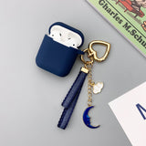 Lkblock Cosmic Astronaut Spaceman Silicone Case for Apple AirPods 1 2 Case with Keychain Wireless Earphone Case Accessories Cover Box