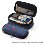 Lkblock Angoo [C-Block] Classic Pocket Pen Pencil Case, Fold Canvas Stationery Storage Bag Organizer for Cosmetic Travel Student A6449