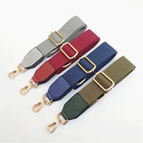 Lkblock Luxury Pure Color Cotton Webbing With Pu Leather Long Shoulder Strap Adjustable Shoulder Messenger Bag Accessory Bag Obag