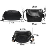 Lkblock Luxury Genuine Leather Handbags New Designer Fashion Cowhide One Shoulder Handbag Diagonal Multi-Purpose Chest Bag