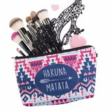 Lkblock cosmetic organizer bag Hakuna matata 3D Printing Cosmetic Bag Fashion Women Brand makeup bag