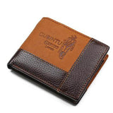 Lkblock Genuine Leather Men Wallets Coin Pocket Zipper Real Men's Leather Wallet with Coin High Quality Male Purse Eagle cartera