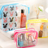 Lkblock Travel Transparent Cosmetic Bag PVC Women Zipper Clear Makeup Bags Beauty Case Make Up Organizer Storage Bath Toiletry Wash Bag