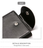 Lkblock South Korea Style Money Clip Men Wallet Purse Ultrathin Slim Wallet Mini Hasp Leather Wallet Business ID Credit Card Case