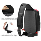 Lkblock Multifunction Men Chest Bag for 9.7"USB Backpack Charging Messenger Handbags Crossbody Shoulder Sling Male Bags Bolsas