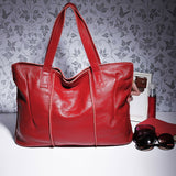 Lkblock 100% Genuine Leather Bag Large Women Leather Handbags Famous Brand Women Tote Bags Big Ladies Shoulder Bag AWM108