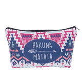 Lkblock cosmetic organizer bag Hakuna matata 3D Printing Cosmetic Bag Fashion Women Brand makeup bag