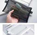 Lkblock Simple Transparent Mesh Pencil Case Office Student Pencil Cases Nylon Kalem Kutusu School Supplies Pen Box Astuccio Scuola