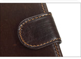 Lkblock Men Wallet Cowhide Genuine Leather Wallets Coin Purse Clutch Hasp Open Top Quality Retro Short Wallet 13.5cm*10cm