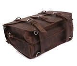 Lkblock Vintage Crazy horse Genuine Leather Men Travel Bags Luggage Travel Bag Leather Men Duffle Bag Large Men Weekend Bag Overnight