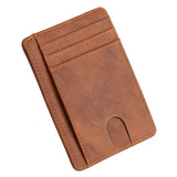 Lkblock Rfid Minimalist Men Wallet Small PU Leather Credit Card Holder Clip Black Male Mini Slim Case Coin Purse BID251 PM49