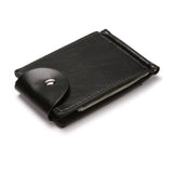 Lkblock South Korea Style Money Clip Men Wallet Purse Ultrathin Slim Wallet Mini Hasp Leather Wallet Business ID Credit Card Case
