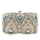 Lkblock Luxury Diamond Rhinestone Clutch Bags Exquisite Female clutches Pearls Beaded Chain Handbags Wedding Purse Shouler Bag ZD1234