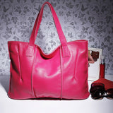 Lkblock 100% Genuine Leather Bag Large Women Leather Handbags Famous Brand Women Tote Bags Big Ladies Shoulder Bag AWM108