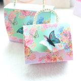 Lkblock 20pcs Hot Beautiful Butterfly and Flower Wedding Candy Box Candy Bag Baby Shower Wedding Favors Chocolate Paper Gift Box