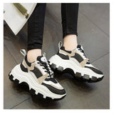 Lkblock Sneakers Women Spring women's sneakers Height Increasing white black autumn Chunky Shoes Breathable Leisure Shoes