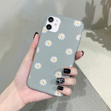 Lkblock Ottwn Colorful Daisy Flowers Phone Case For iPhone 14 Pro Max 11 12 13 Pro Max X XR XS Max 7 8 6 6s 14 Plus Soft TPU Back Cover