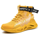 Lkblock 36-50 Work Boots Indestructible Safety Shoes Men Steel Toe Shoes Puncture-Proof Sneakers Male Footwear Shoes Adult Work Shoes