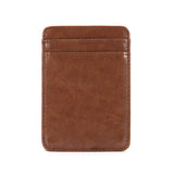 Lkblock New Arrival High Quality Leather Magic Wallets Fashion Small Men Money Clips Card Purse Thin Cash Holder 3 Colors