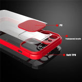 Lkblock Slide Camera Lens Protection Case For iPhone 11 12 13 Mini Pro XS Max X XR 6 6S 7 8 Plus SE2 Transparent Shockproof Bumper Cover