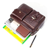 Lkblock Brand New Cowhide Leather Messenger Bag Men Genuine Leather Handbag Male Travel Pad Shoulder Bag for Men Office Briefcase Totes