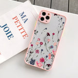 Lkblock Vintage Leaves Flower Phone Case For iPhone 12 11 13 Pro Max 12Mini X XR XS Max 8 7 Plus SE 2020 Camera Protection Hard PC Coque