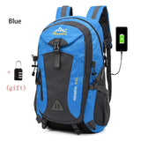 Lkblock Anti-theft Mountaineering Waterproof Backpack Men Riding Sport Bags Outdoor Camping Travel Backpacks Climbing Hiking Bag For Men
