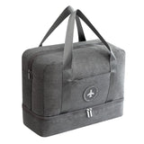 Lkblock New Cationic Fabric Waterproof Travel Bag Large Capacity Double Layer Beach Bag Portable Duffle Bags Packing Cube Bags KL877
