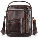 Lkblock Genuine Leather Men's Messenger Bag Shoulder Bags for Men Crossbody Bags Small Man Designer Shoulder Handbag Bolso Male 7438