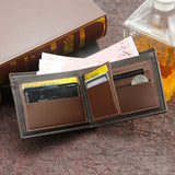 Lkblock Men Wallet Leather Business Foldable Wallet Luxury Billfold Slim Hipster Credit Card Holders Inserts Coin Purses Vintage Walltes
