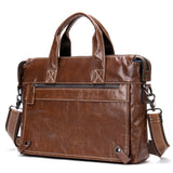 Lkblock  Men's Leather Bag for Men Briefcases Bags Man Genuine Leather Laptop Bag Shoulder Messenger Bags a4 Document Briefcases