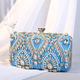 Lkblock Luxury Diamond Rhinestone Clutch Bags Exquisite Female clutches Pearls Beaded Chain Handbags Wedding Purse Shouler Bag ZD1234