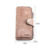 Lkblock Women's wallet made of leather Wallets Three fold VINTAGE Womens purses mobile phone Purse Female Coin Purse Carteira Feminina