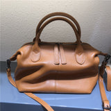 Lkblock First Layer Cowhide Women Handbags Soft Real Genuine Leather Tote Shoulder Bags Ladies Boston Crossbody Bag
