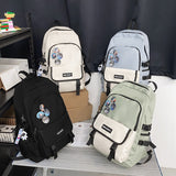 Lkblock New Casual Waterproof College Backpack Men Designer Book Bag Unisex Students Laptop Backpacks Canvas Student School Bags For Men