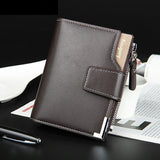 Lkblock  Brand Wallet Men Leather Men Wallets Purse Short Male Clutch Leather Wallet Mens Money Bag Quality Guarantee Carteira