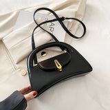Lkblock Small PU Leather Crossbody Sling Bag 2022 Summer Trendy Women's Designer Handbag Cute Tote Luxury Shoulder Bags Short Handle