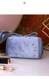 Lkblock flannel Cosmetic Bag Anytime Portable Velvet Star Clutch Bag Simple Carry-on Change Lipstick Storage Bag